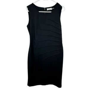 calvin klein women's sleeveless fitted cocktail sheath dress Calvin Klein Sleeveless Sheath Dress in Deep Plum Size 8